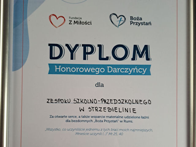 Dyplom - "Boża Przystań"