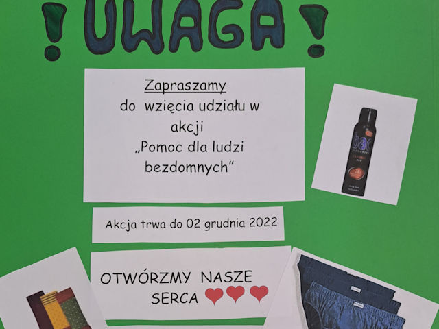 Akcja pomocy dla ludzi bezdomnych