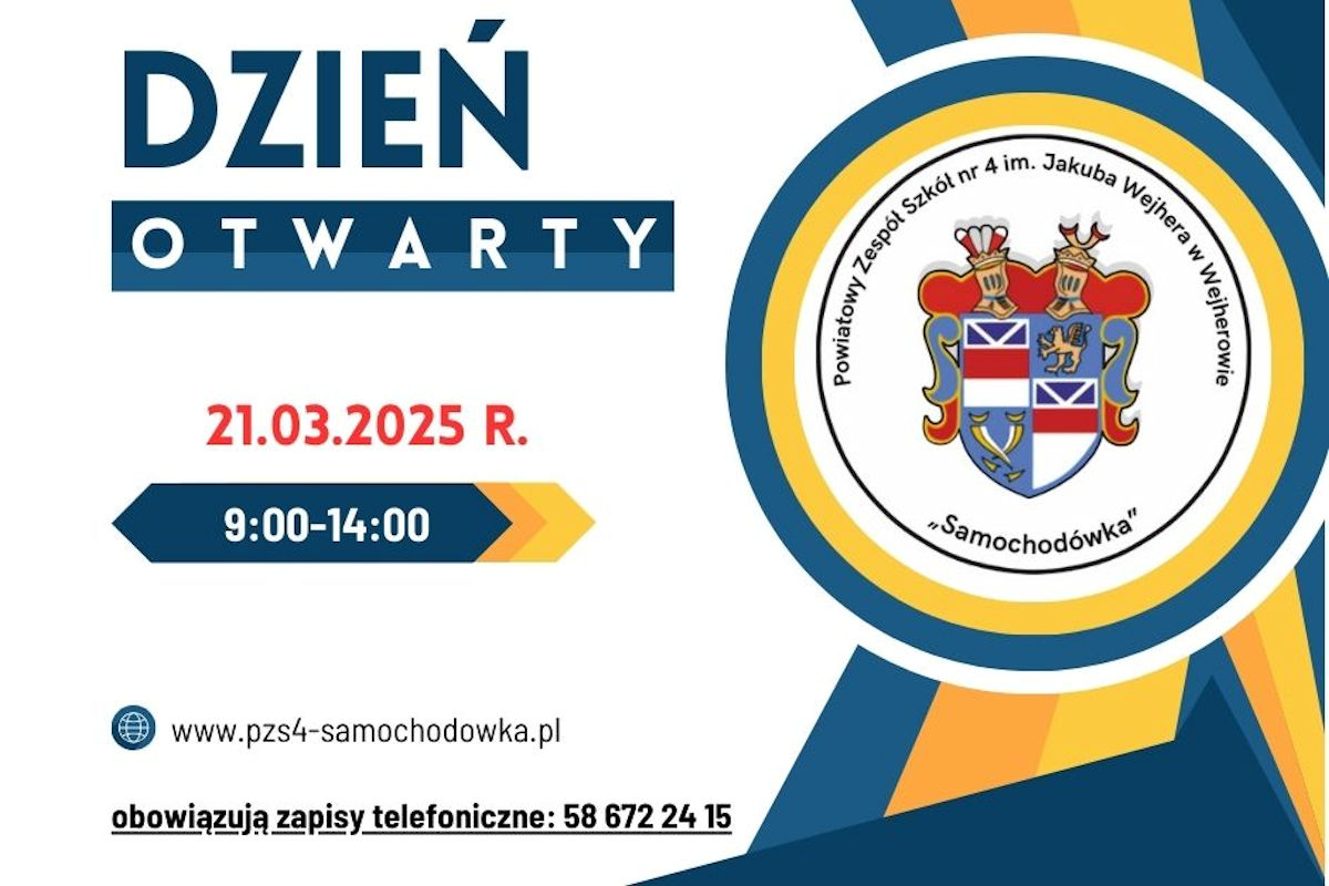 Zaproszenie na Dni Otwarte do PZS 4