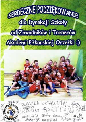 <span  class="uc-style-203883225638" style="color:#ffffff;">Podziękowanie od zawodników i trenerów Akademii Piłkarskiej Orzełki</span>